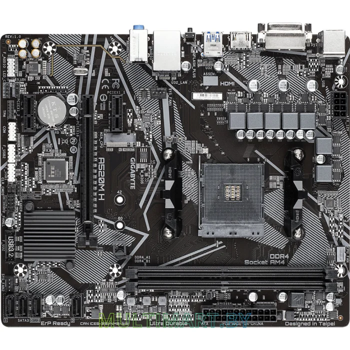 Материнская плата Gigabyte A520M H (rev. 1.x)